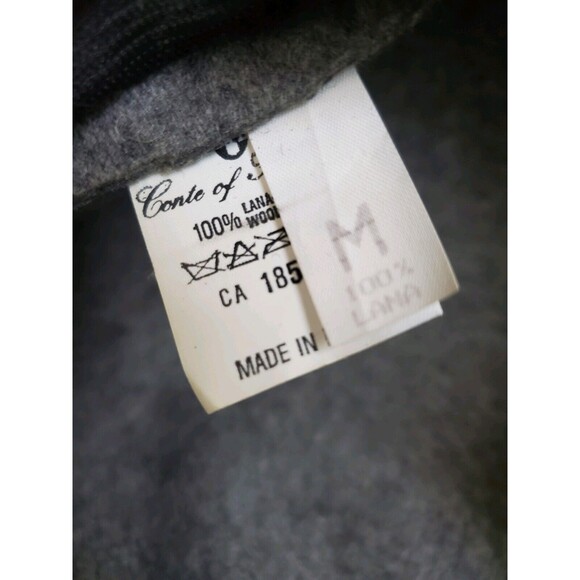 Conte of Florence Hat Gray Flat Cabbie Peaky Blinder Newsboy Felted Wool Medium - Picture 9 of 12